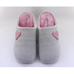 Garzon Zapatillas Casa para mujer con cuna interior baja Color Rosa Zapatilla muy confortable Detalle corazon