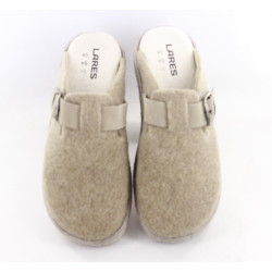 Zapatilla de casa para Mujer Tira con hebilla Color Beig
