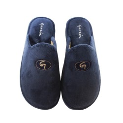 Garzon Zapatillas de casa para hombre Zapatilla ligera con Logotipo en empine Suela especial parquet Color Marino